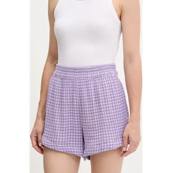 Dámské kraťasy Bavlněné šortky Rip Curl PREMIUM SURF dámské, fialová barva, high waist, 00BWWS 04X, vel. S