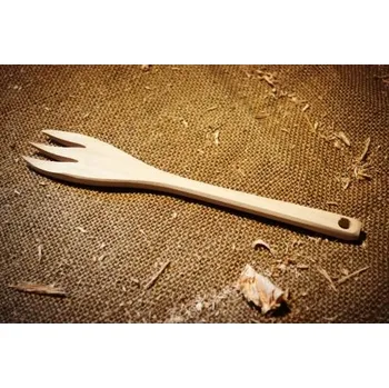 Vařečka Vidlička dřevěná trojitá 21cm