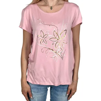 Salma Dámské tričko s krátkým rukávem LAURA Barva: Růžová, Velikost: XL