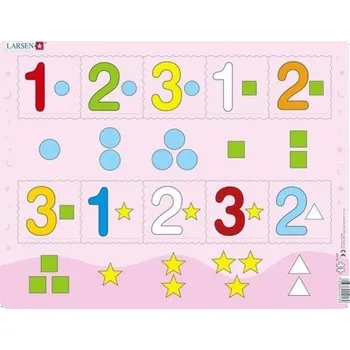 Puzzle Larsen - Čísla 1-3 s grafickými znaky