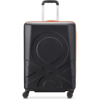 Cestovní kufr Delsey X Benetton Fabrica 66 cm 376681000 - černý 71 l
