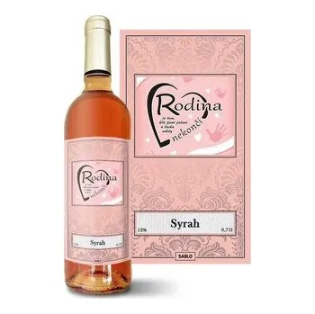 Víno Růžové víno Rodina: 0,75 l
