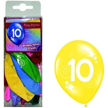 Balónek Balónky s číslem 10 barevné 12ks