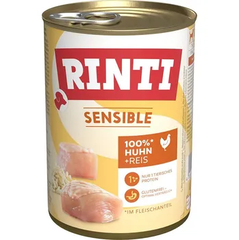 Krmivo pro psa Rinti Sensible konzerva kuřecí/rýže, 6x 400 g