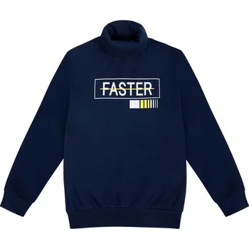 Chlapecká mikina Chlapecká mikina/ rolák - Winkiki WJB 02839, tmavě modrá Barva: Modrá tmavě, Velikost: 152