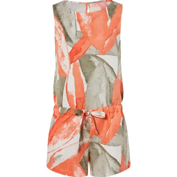 Dámský overall esmara® Dámský lněný overal, s páskem v pase (meruňková/béžová, 44)