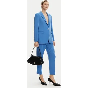 Dámské kalhoty BOSS Kalhoty z materiálu Tapiah 50490037 Modrá Regular Fit 40