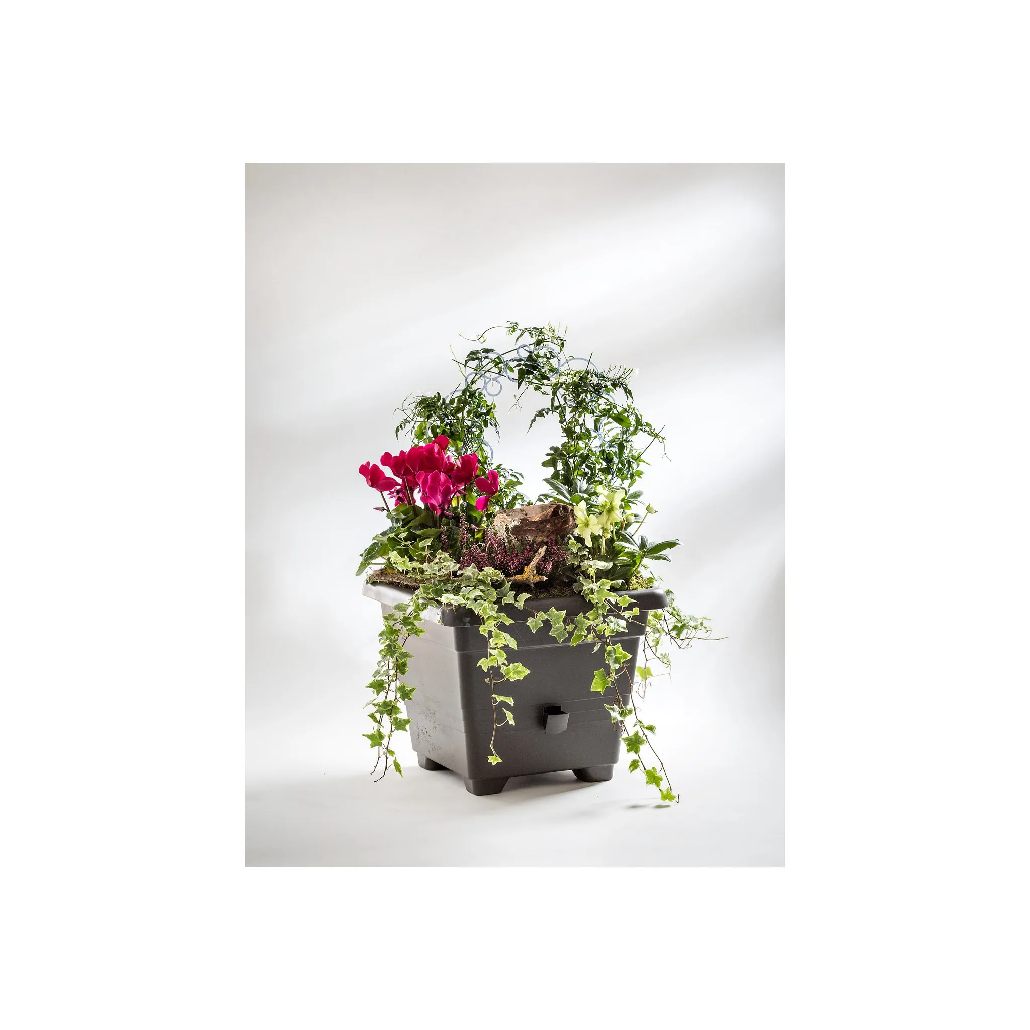 Fotografie 3 - Květináč Plastia Bergamot 50 cm čokoládový