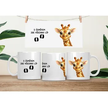 Hrneček čumáček 330ml porcelán Žirafa