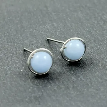 Náušnice Náušnice modrý kámen angelit