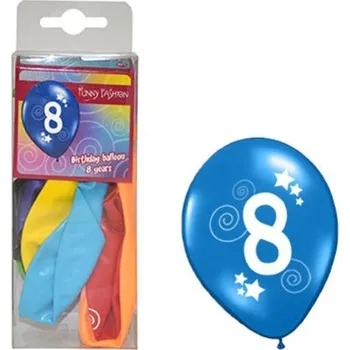 Balónek Balónky s číslem 8 barevné 12ks