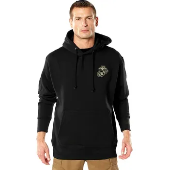 Pánská móda ROTHCO mikina USMC DOGS OF WAR s kapucí ČERNÁ vel.3XL