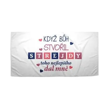 Sprchový závěs Ručník Když Bůh stvořil strejdy: 70x140 cm
