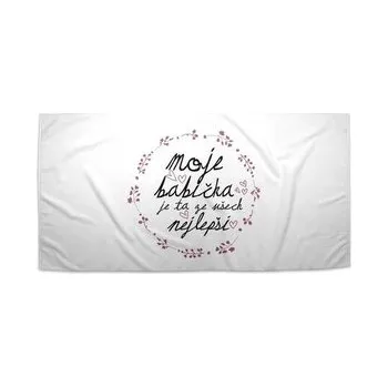 Sprchový závěs Ručník Moje babička je ta ze všech nejlepší: 70x140 cm