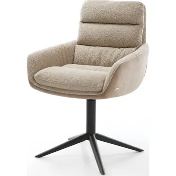 Jídelní židle Jídelní židle Abelia-Flex s područkami mix materiálů béžová podnož