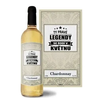 Víno Bílé víno Ty pravé legendy se rodí v květnu: 0,75 l
