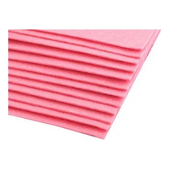 Nástroj na niť a příze Látková dekorativní plsť / filc 20x30 cm - 12 ks - 22 (F09) růžová střední (cs, Stoklasa)