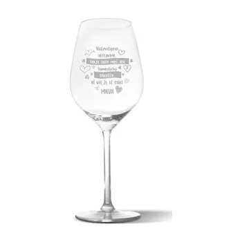 Sklenice Sklenička na víno Valentýna neslavíme ...: 49 cl