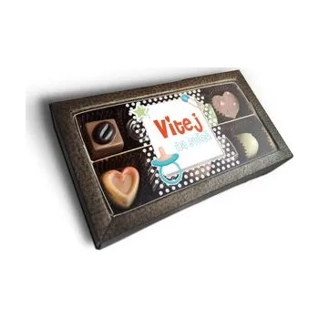 Bonboniéra Pralinky Vítej na světě 2: 10 ks pralinek