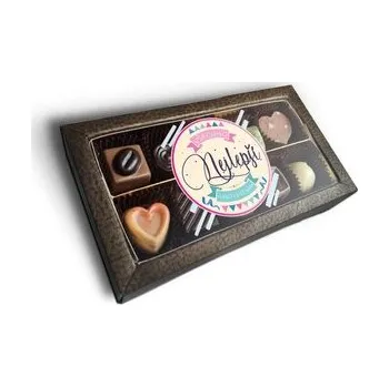 Bonboniéra Pralinky Všechno nejlepší k narozeninám: 10 ks pralinek