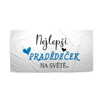 Sprchový závěs Ručník Nejlepší pradědeček na světě: 70x140 cm