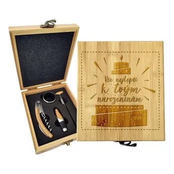 Víno Dárková sada na víno Vše nejlepší k tvým narozeninám: 147×168×49 mm