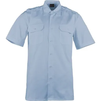 Pánská košile MIL-TEC košile SERVIS krátký rukáv na knoflíky SVĚTLE MODRÁ vel.3XL