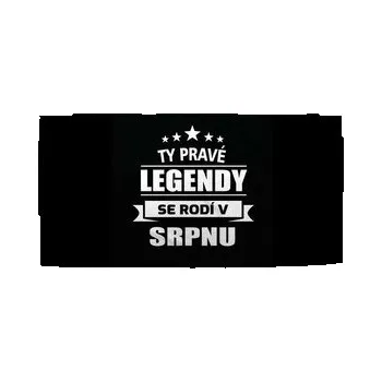 Sprchový závěs Ručník Ty pravé legendy se rodí v srpnu: 50x100 cm