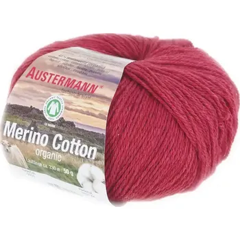 Příze Austermann Merino Cotton 3 (Organická příze Merino Cotton Rot)