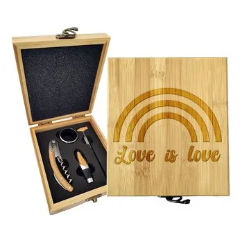 Víno Dárková sada na víno Love is love 2: 147×168×49 mm