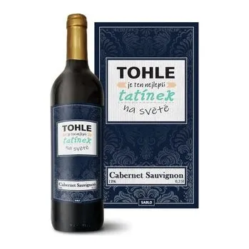 Víno Červené víno Tohle je ten nejlepší tatínek na světě: 0,75 l