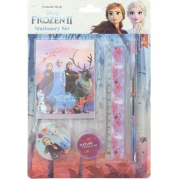 Sada na psaní Frozen Ledové království 2 - blok, tužka, ořezávátko, pravítko a guma