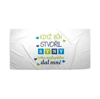 Sprchový závěs Ručník Když Bůh stvořil syny: 50x100 cm