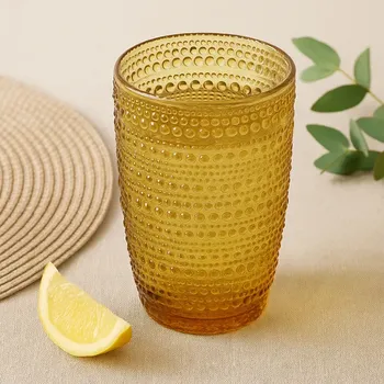 Sada nádobí Skleněný pohár Bloomingville Blia 375 ml (stylový pohár z čirého skla)