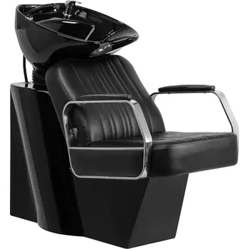 Kadeřnické křeslo Kadeřnický mycí box PATRICIO - černý