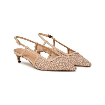Oblečení a móda Lodičky Tommy Hilfiger Mono Squared Toe Kitten Slingb FW0FW08746 Béžová 40