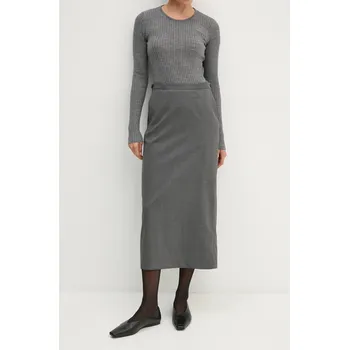 Dámská sukně Sukně s příměsí vlny Remain Suiting Midi Skirt 5018931959 šedá 90X, vel. 36