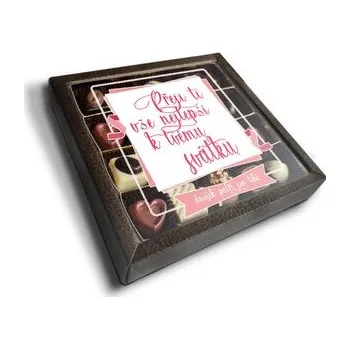 Bonboniéra Pralinky Přeji ti vše nejlepší k tvému svátku: 20 ks pralinek