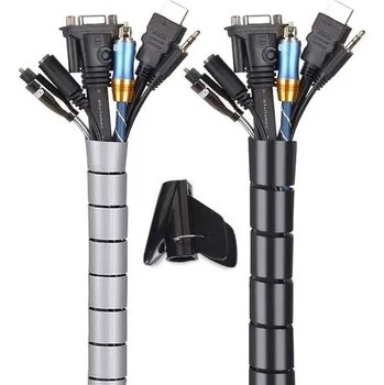 Cable Tidy 2 balení, MOSOTECH 2x3m flexibilní kabelový návlek, skryté kabely, kryt kabelu pro