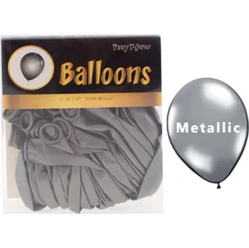 Balónek Balónky metalické stříbrné - 40ks