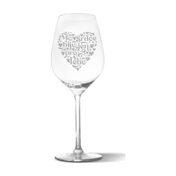 Sklenice Sklenička na víno Mé srdce bije jen pro Tebe: 49 cl