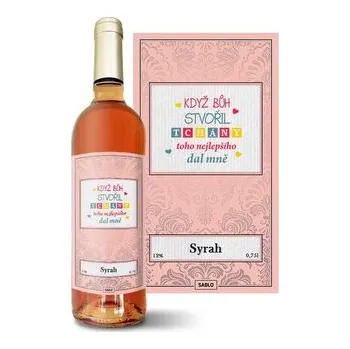 Víno Růžové víno Když Bůh stvořil tchány: 0,75 l