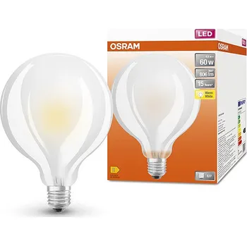 Žárovka OSRAM matná LED žárovka E27 6,5 W GLOBE, teplá bílá