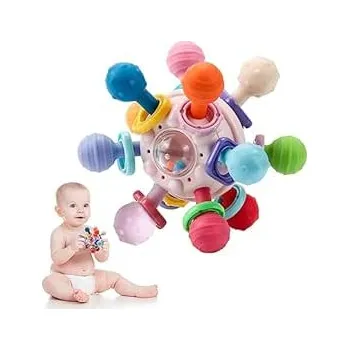 MYDOVA Montessori hračka pro děti 0-12 měsíců Světle růžová