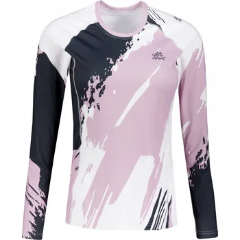 Dámské funkční tričko s dlouhým rukávem premium ALTISPORT VOJ/ALW081TR03 ČERNÁ-RŮŽOVÁ XL