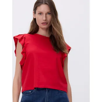 Dámské oblečení Reserved - Volánová halenka - červená - 984ED-33X - 984ED-33X-M