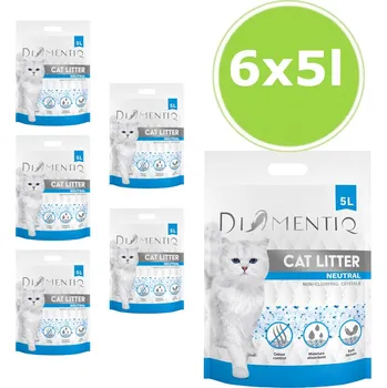 Podestýlka pro kočku DIAMENTIQ Neutralní silikonová nehrudkující podestýlka pro kočky – 6x5 l
