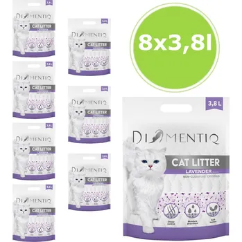 Podestýlka pro kočku DIAMENTIQ Levandulové silikonové nezapékací stelivo pro kočky - 8x3,8 litru