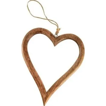 INDECOR Srdce závěsné 26 x 3 x 31 cm, mangové dřevo INDECOR X13090