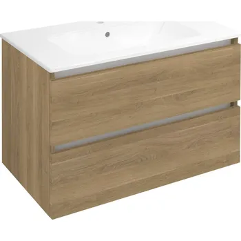 Koupelnový nábytek Sapho Ezara Umyvadlová skříňka 79,8x52x46cm, dub cuneo, EZ801-2525